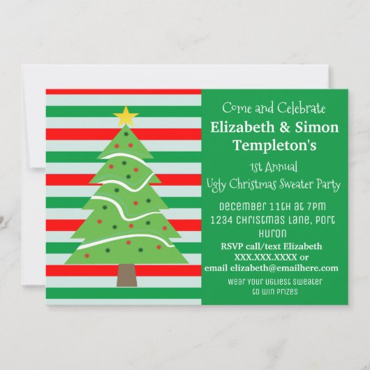 Uitnodigingen voor kersttrui (Voorkant)