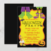 Uitnodigingen voor Kinderen Halloween Feestje (Voorkant / Achterkant)