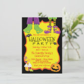 Uitnodigingen voor Kinderen Halloween Feestje (Staand voorkant)