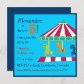 Uitnodigingen voor kinderen in het kinderdagfeest (Voorkant / Achterkant)