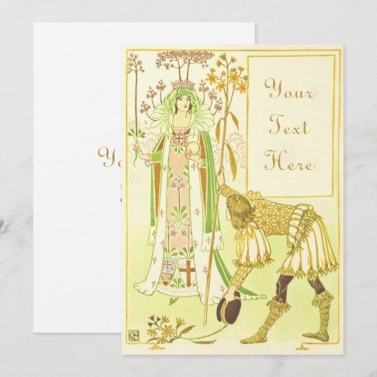 Uitnodigingen voor kinderfantasie (Voorkant / Achterkant)