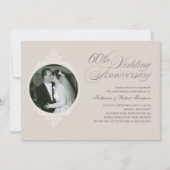 Uitnodigingen voor klassieke 60e verjaardag foto (Voorkant)