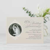 Uitnodigingen voor klassieke 60e verjaardag foto (Staand voorkant)