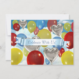 uitnodigingen voor kleurrijke hemelballonnen