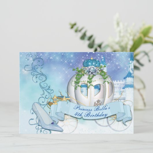 Uitnodigingen voor Koninklijke Prinses Assepoester (Staand voorkant)