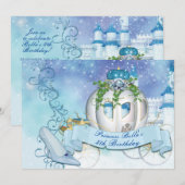 Uitnodigingen voor Koninklijke Prinses Assepoester (Voorkant / Achterkant)