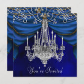 Uitnodigingen voor Konvooi van de Royal Navy Blauw (Voorkant / Achterkant)