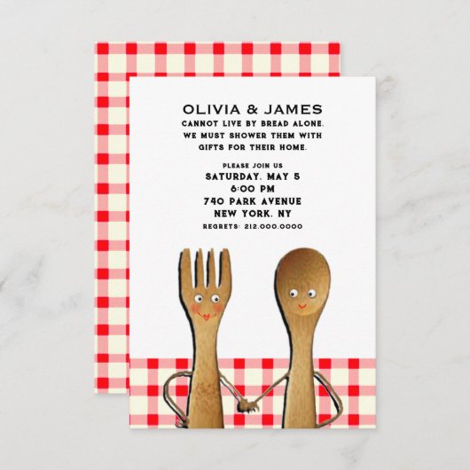 Uitnodigingen voor koppel bruisfeest (Voorkant / Achterkant)