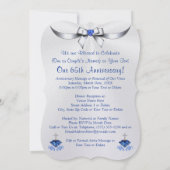 Uitnodigingen voor koppel foto 65e huwelijksjubile (Achterkant)