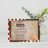 Uitnodigingen voor koppelbarbecue (Staand voorkant)