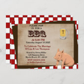 Uitnodigingen voor koppelbarbecue/koken (Voorkant / Achterkant)