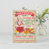 Uitnodigingen voor kraaien met kookplaat op basis (Staand voorkant)