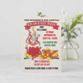 Uitnodigingen voor kraaien tegen antiek achtergron (Staand voorkant)