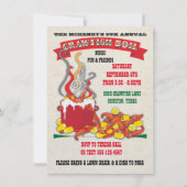 Uitnodigingen voor kraaien tegen antiek achtergron (Voorkant)