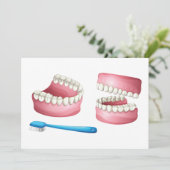 Uitnodigingen voor kunstgebitten (Staand voorkant)