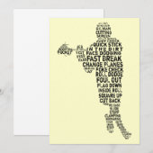 Uitnodigingen voor Lacrosse Player (Voorkant / Achterkant)