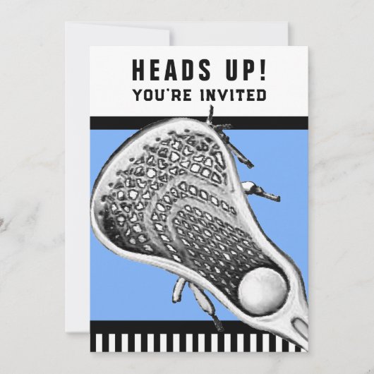 Uitnodigingen voor Lacrosse Sportevenementen (Voorkant)