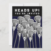 Uitnodigingen voor Lacrosse Team Evenementen (Voorkant)