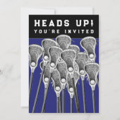 Uitnodigingen voor Lacrosse Team Evenementen (Voorkant)