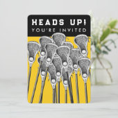 Uitnodigingen voor Lacrosse Team Evenementen (Staand voorkant)