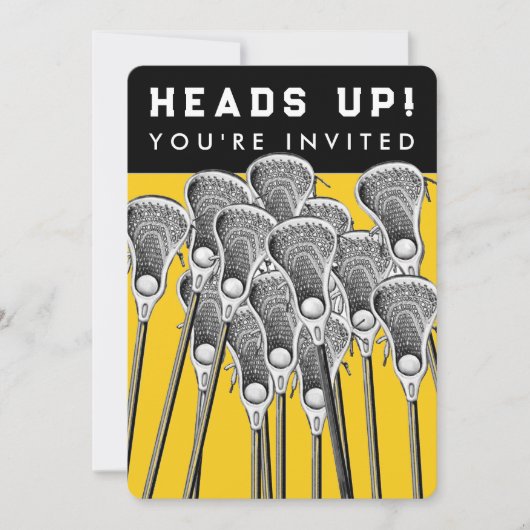 Uitnodigingen voor Lacrosse Team Evenementen (Voorkant)