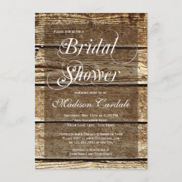 Uitnodigingen voor landelijke Barn Wood Bridal Sho