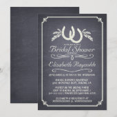 Uitnodigingen voor landelijke Hoefijzer Bridal Sho (Voorkant / Achterkant)