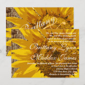 Uitnodigingen voor landelijke zonneschermen Rustic (Voorkant / Achterkant)