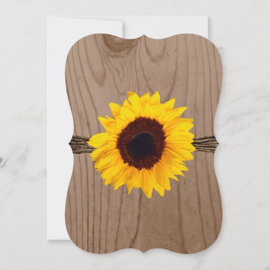 Uitnodigingen voor landelijke zonneschermen Rustic (Achterkant)