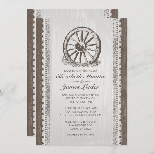 Uitnodigingen voor landwagenweduwen (Voorkant / Achterkant)