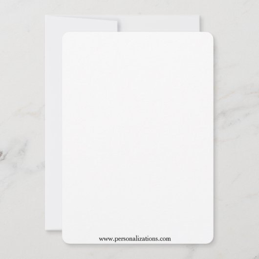 Uitnodigingen voor lange Rozen bruiloft (Achterkant)