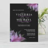 Uitnodigingen voor lavendel en Floral Wedding (Staand voorkant)