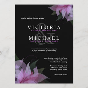 Uitnodigingen voor lavendel en Floral Wedding