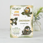 Uitnodigingen voor Leger Verjaardag (Staand voorkant)