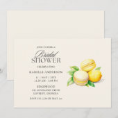Uitnodigingen voor Lemon Bridal Shower (Voorkant / Achterkant)
