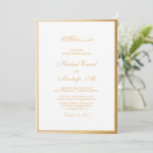 Uitnodigingen voor lijst van legant goud (Staand voorkant)