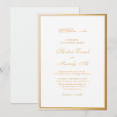Uitnodigingen voor lijst van legant goud (Voorkant / Achterkant)