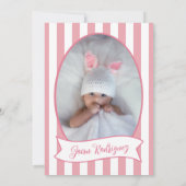 Uitnodigingen voor Little One Bow 1e verjaardagsfo (Achterkant)