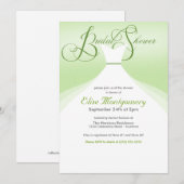 Uitnodigingen voor loffend gown Bridal Shower (Voorkant / Achterkant)