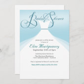 Uitnodigingen voor loffend gown Bridal Shower (Voorkant / Achterkant)