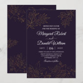 Uitnodigingen voor luxe bruiloft (Voorkant / Achterkant)