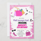 Uitnodigingen voor Mall Scavenger Hunt (Voorkant)