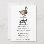 Uitnodigingen voor Mallard duck babyshower (Voorkant)