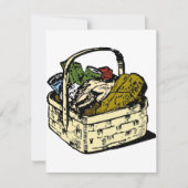Uitnodigingen voor mandje met voedsel (Voorkant)