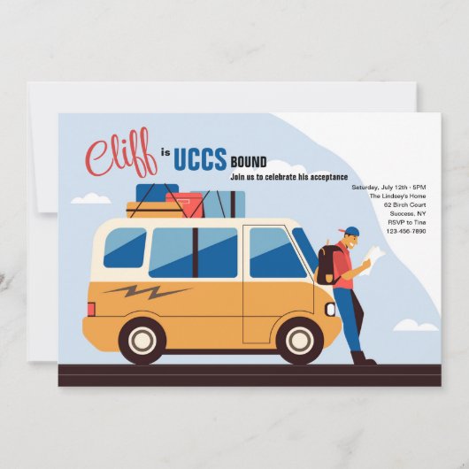 Uitnodigingen voor mannelijke studenten (Voorkant)