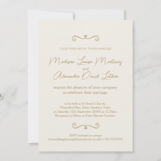 Uitnodigingen voor marineverbindingen met zeeschel (Achterkant)