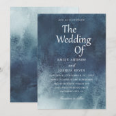 Uitnodigingen voor marinevertrouwen waterverf (Voorkant / Achterkant)