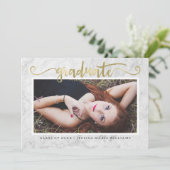 Uitnodigingen voor marmer en goud (Staand voorkant)