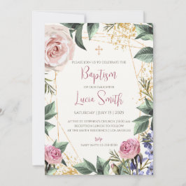 Uitnodigingen voor meisjesdoop voor doopfeest uitn