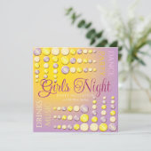 Uitnodigingen voor meisjesnacht dansfeest (Staand voorkant)
